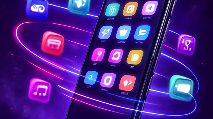 TKPK COM Sleek smartphone floating in space