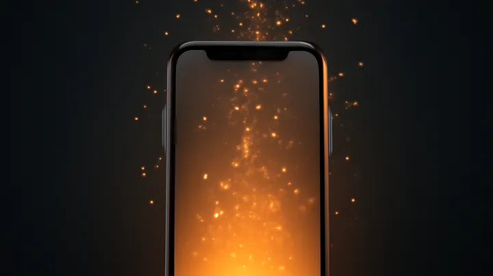 TKPK COM Modern phone with glowing screen